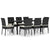 9 Piece Garden Dining Set Poly Rattan Black