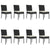 9 Piece Garden Dining Set Poly Rattan Black