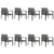 9 Piece Garden Dining Set Poly Rattan Grey