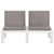 2 Piece Garden Lounge Set with Cushions Plastic White