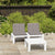 2 Piece Garden Lounge Set with Cushions Plastic White