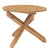 Garden Dining Table Ø90x75 cm Solid Wood Teak