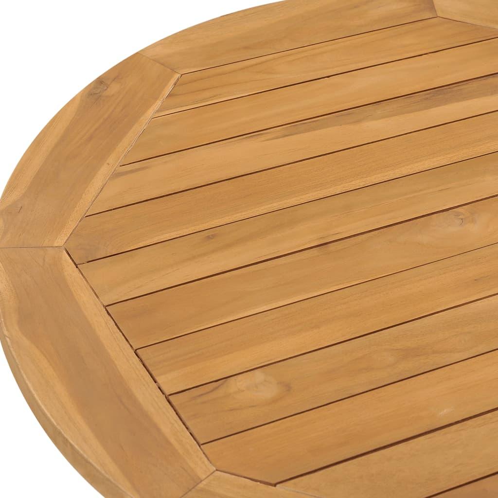 Garden Dining Table Ø90x75 cm Solid Wood Teak