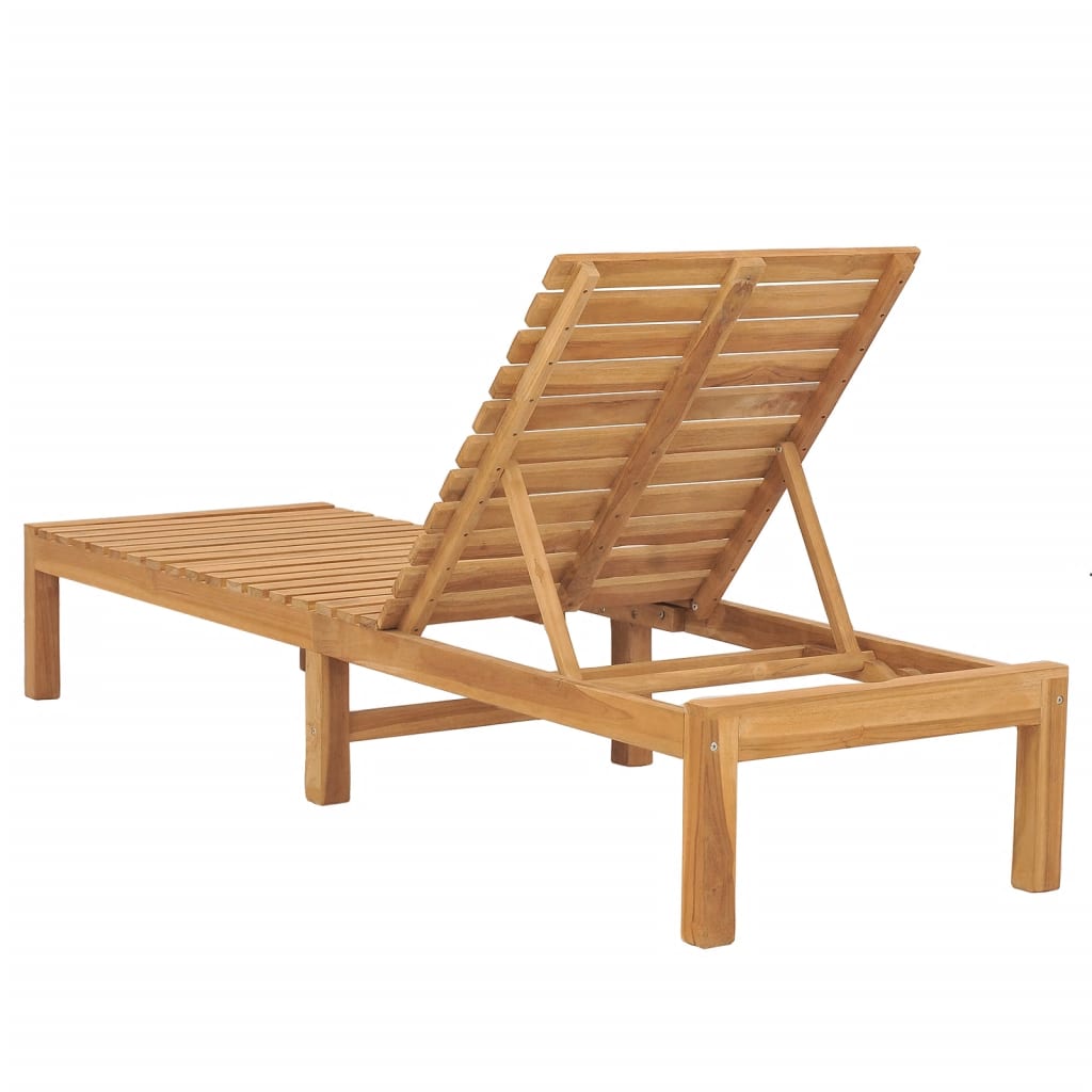 Sun Lounger Solid Wood Teak