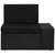 5 Piece Garden Lounge Set with Cushions Black Poly Rattan