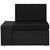 5 Piece Garden Lounge Set with Cushions Black Poly Rattan