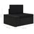 5 Piece Garden Lounge Set with Cushions Black Poly Rattan