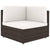 10 Piece Garden Lounge Set with Cushions Brown Poly Rattan