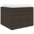 10 Piece Garden Lounge Set with Cushions Brown Poly Rattan