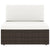 10 Piece Garden Lounge Set with Cushions Brown Poly Rattan