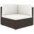 11 Piece Garden Lounge Set with Cushions Brown Poly Rattan