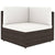 14 Piece Garden Lounge Set with Cushions Brown Poly Rattan