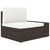 14 Piece Garden Lounge Set with Cushions Brown Poly Rattan