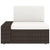 14 Piece Garden Lounge Set with Cushions Brown Poly Rattan