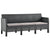 3-Seater Garden Sofa with Cushions Anthracite PP Rattan