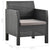 3 Piece Garden Lounge Set with Cushions PP Rattan Anthracite