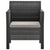 3 Piece Garden Lounge Set with Cushions PP Rattan Anthracite