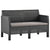 4 Piece Garden Lounge Set with Cushions PP Rattan Anthracite