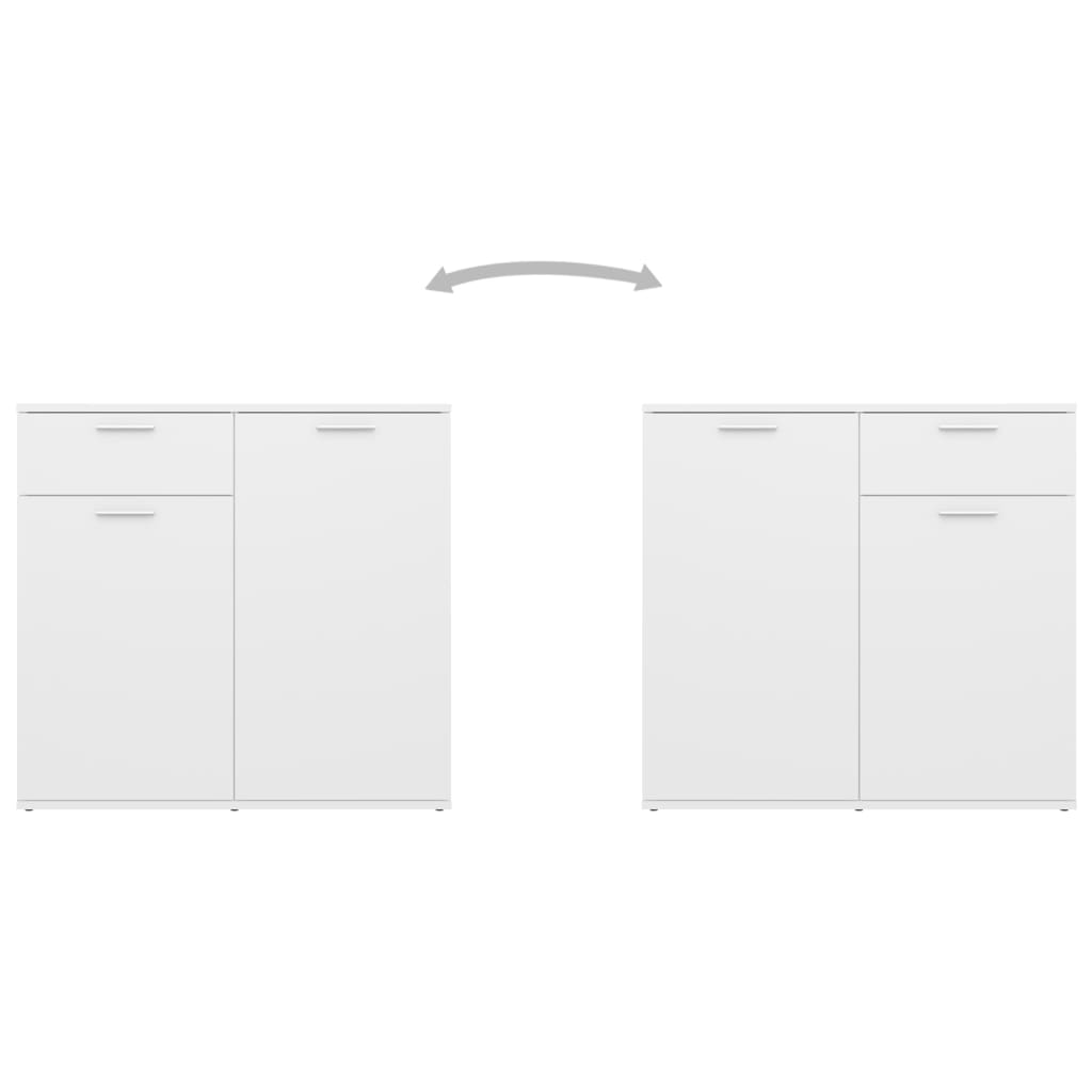 Sideboard White 80x36x75 cm Engineered Wood