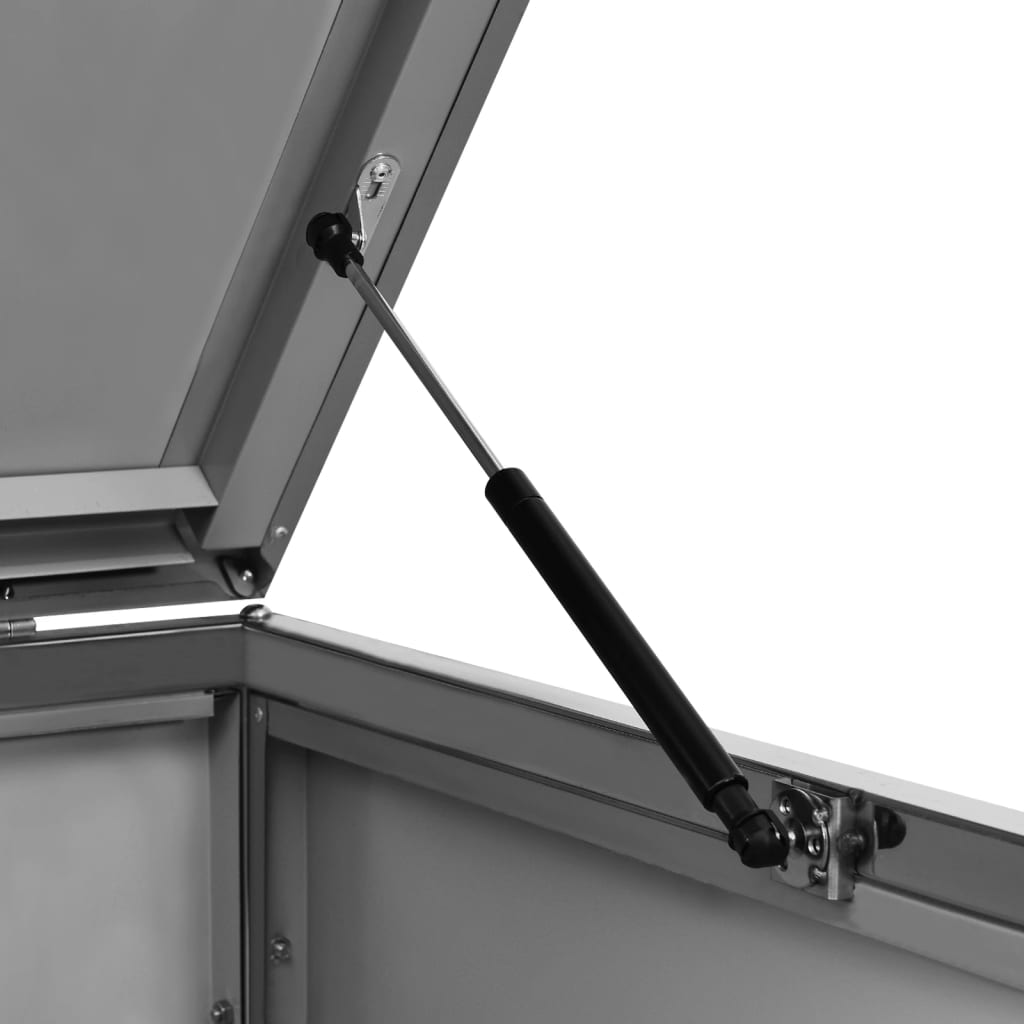 Quadruple Wheelie Bin Shed 276.5x77.5x115 cm Stainless Steel