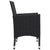 5 Piece Garden Dining Set Black