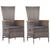 3 Piece Garden Dining Set Grey