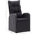 3 Piece Garden Dining Set Black