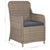 3 Piece Garden Dining Set Brown