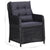 3 Piece Garden Dining Set Black