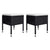 5 Piece Garden Dining Set Black