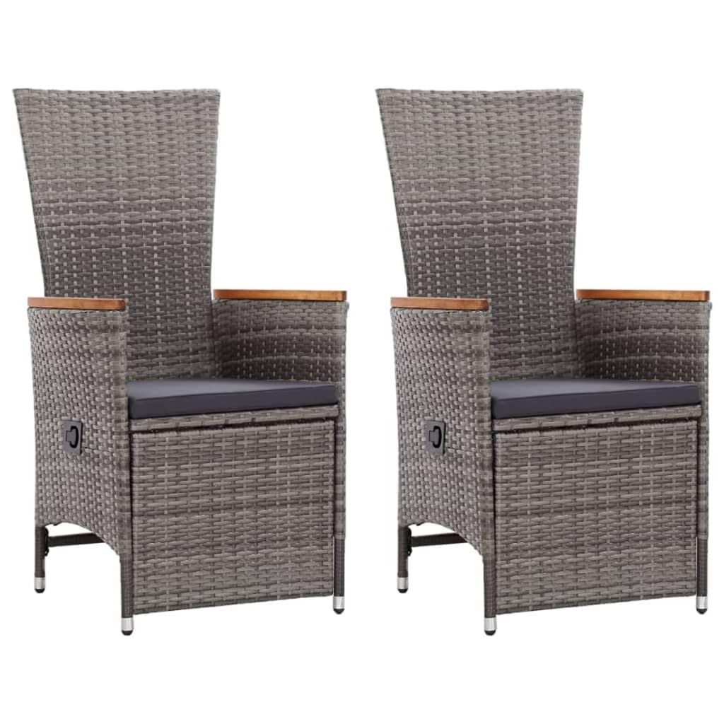 5 Piece Garden Dining Set Grey