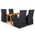 5 Piece Garden Dining Set Black