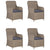 5 Piece Garden Dining Set Brown