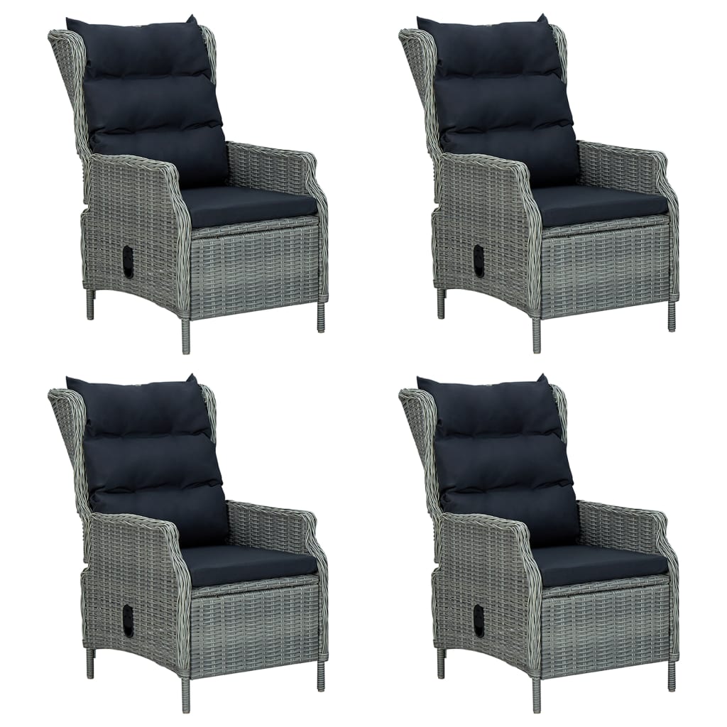 5 Piece Garden Dining Set Light Grey