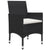 7 Piece Garden Dining Set Black