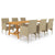 7 Piece Garden Dining Set Beige