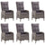 7 Piece Garden Dining Set Grey