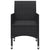 9 Piece Garden Dining Set Black