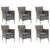 9 Piece Garden Dining Set Grey