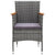 9 Piece Garden Dining Set Grey
