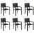 7 Piece Garden Dining Set Black