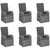 7 Piece Garden Dining Set Grey