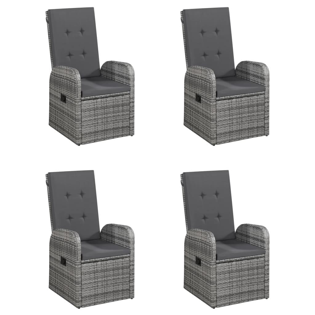 7 Piece Garden Dining Set Grey