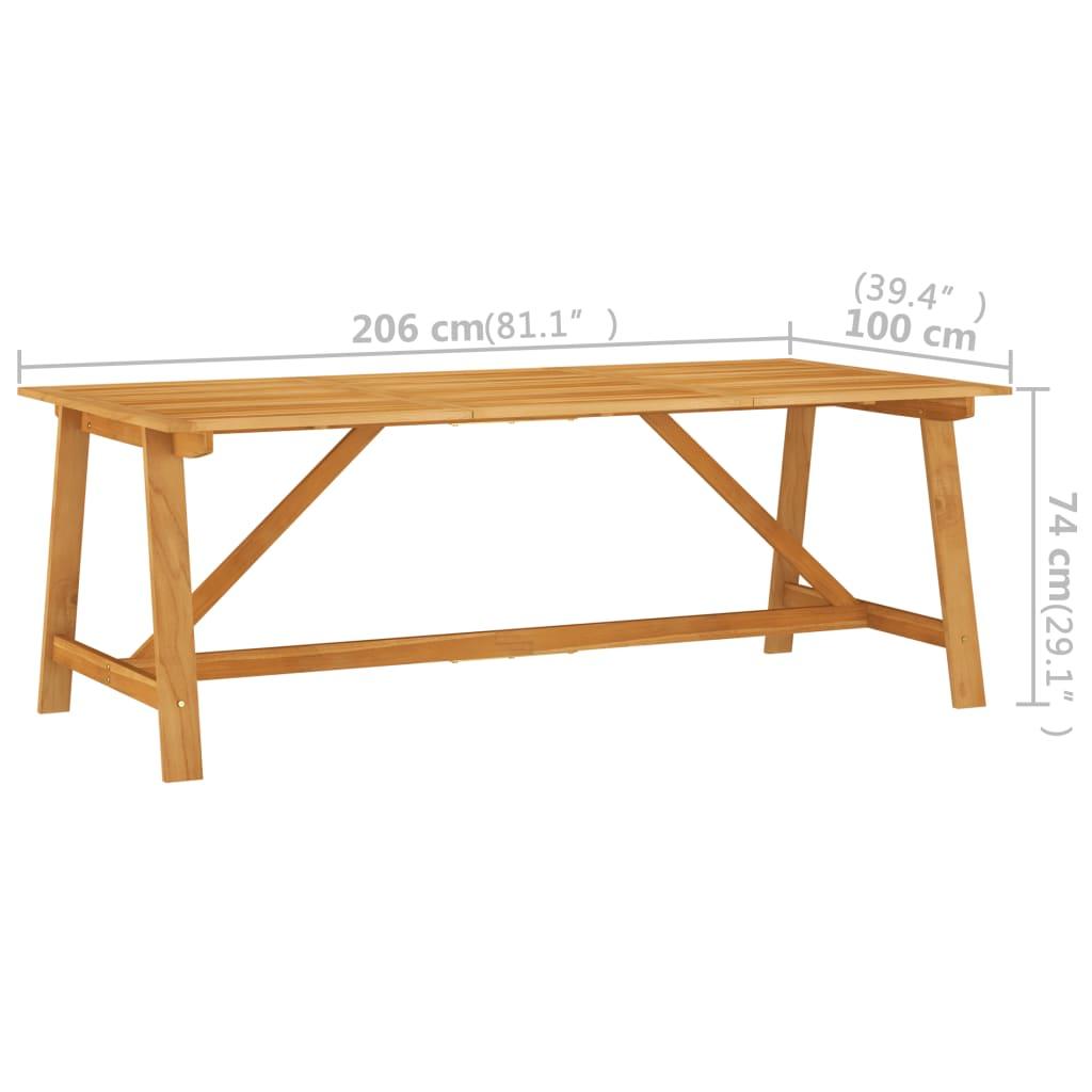 7 Piece Garden Dining Set Grey