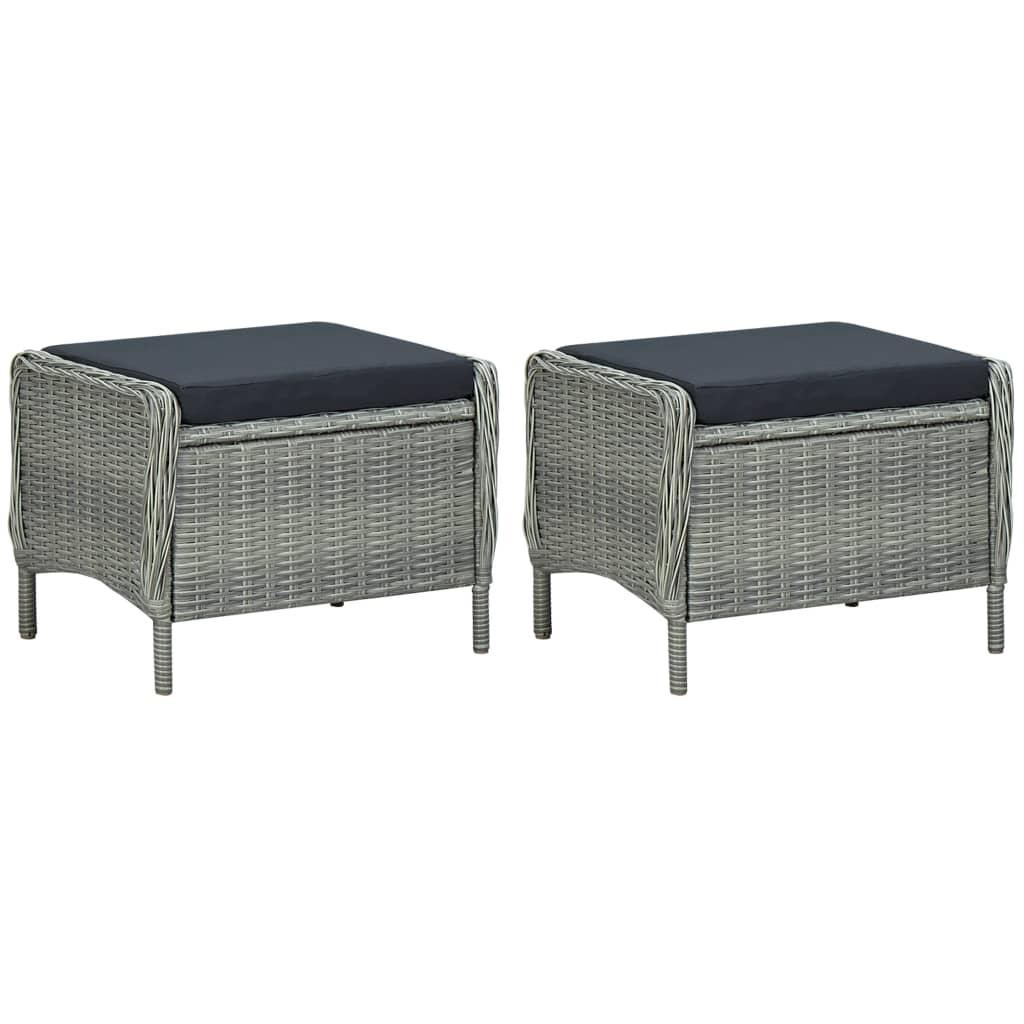 9 Piece Garden Dining Set Light Grey