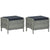 9 Piece Garden Dining Set Light Grey