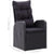 9 Piece Garden Dining Set Black