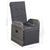 7 Piece Garden Dining Set Grey