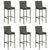 7 Piece Garden Bar Set with Cushions Grey