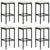 7 Piece Garden Bar Set with Cushions Black